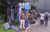 Chikkamagaluru: Tourist bus overturns after driver loses control; 25 injured
